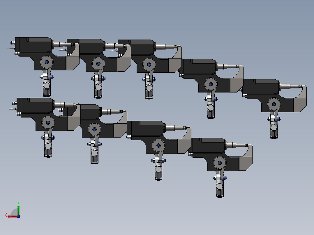 9款7007液压装置N砧带 3.8模型后视图