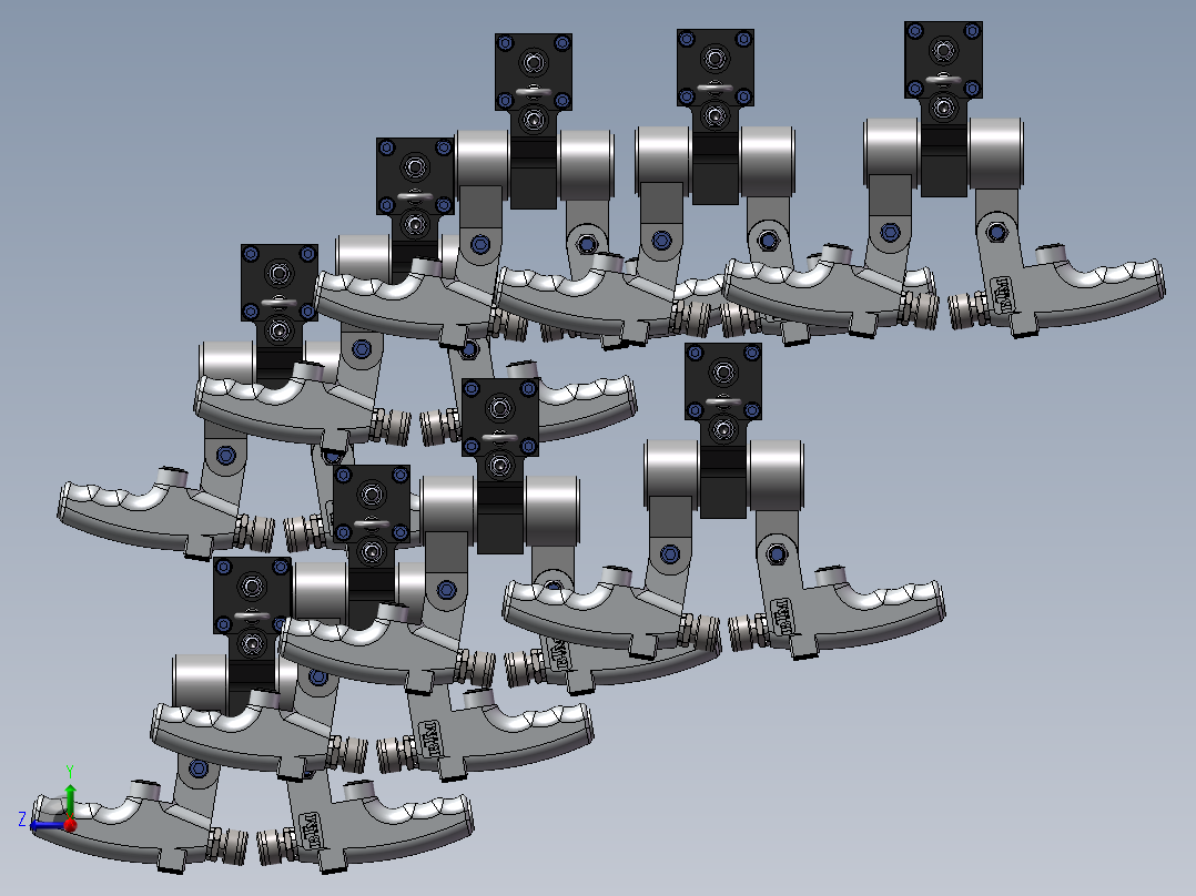 9款7007液压装置N砧带 3.8模型右视图