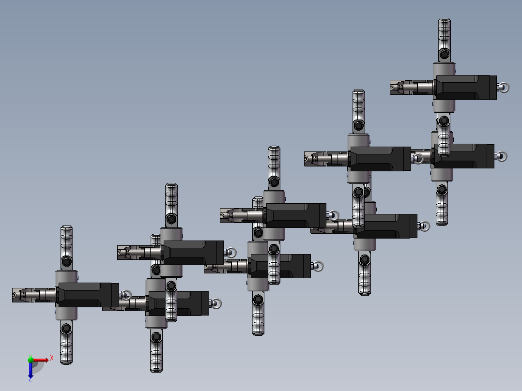 9款7007液压装置N砧带 3.8模型俯视图