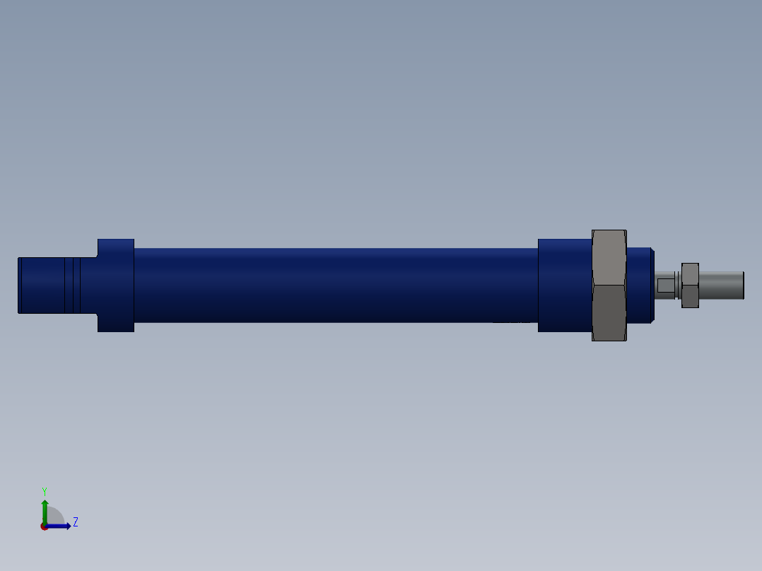 微型气缸直径20x80mm左视图