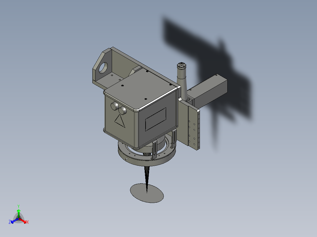 AB-0406-01-10-001A-A振镜头模块正等轴测图