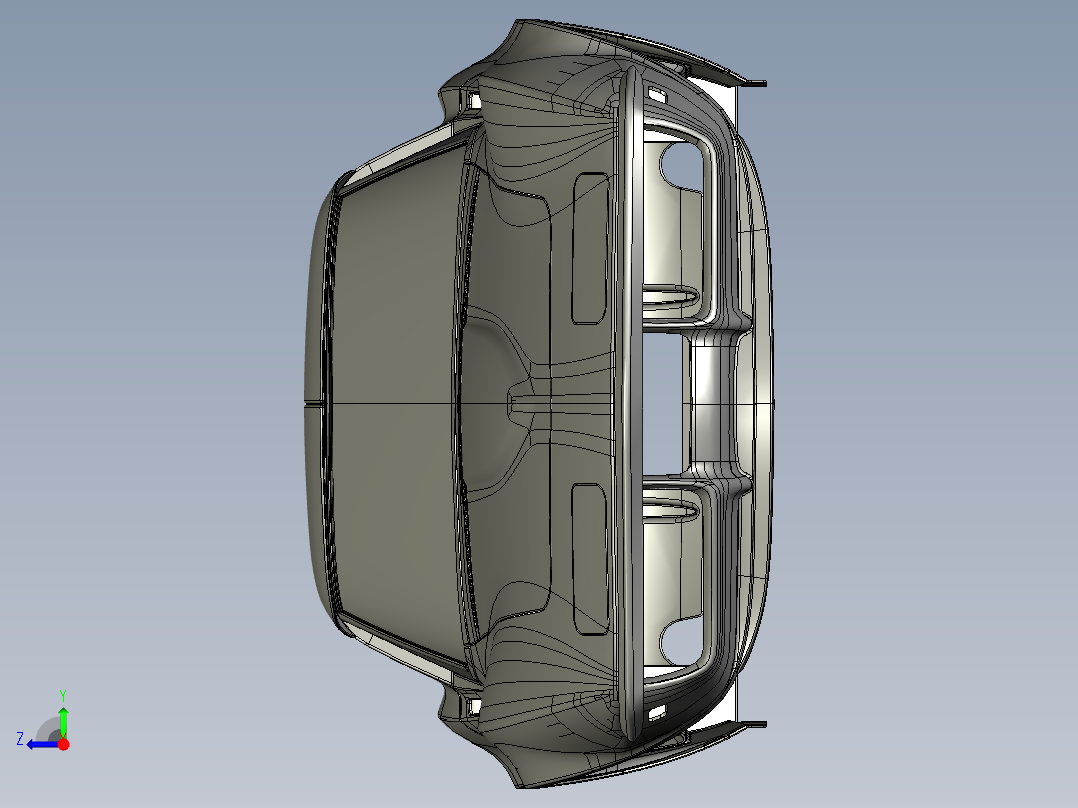 1969年款C3科尔维特车身右视图