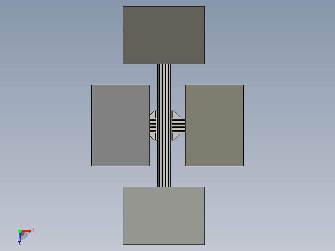2022-激光雷达标耙总装配体1俯视图