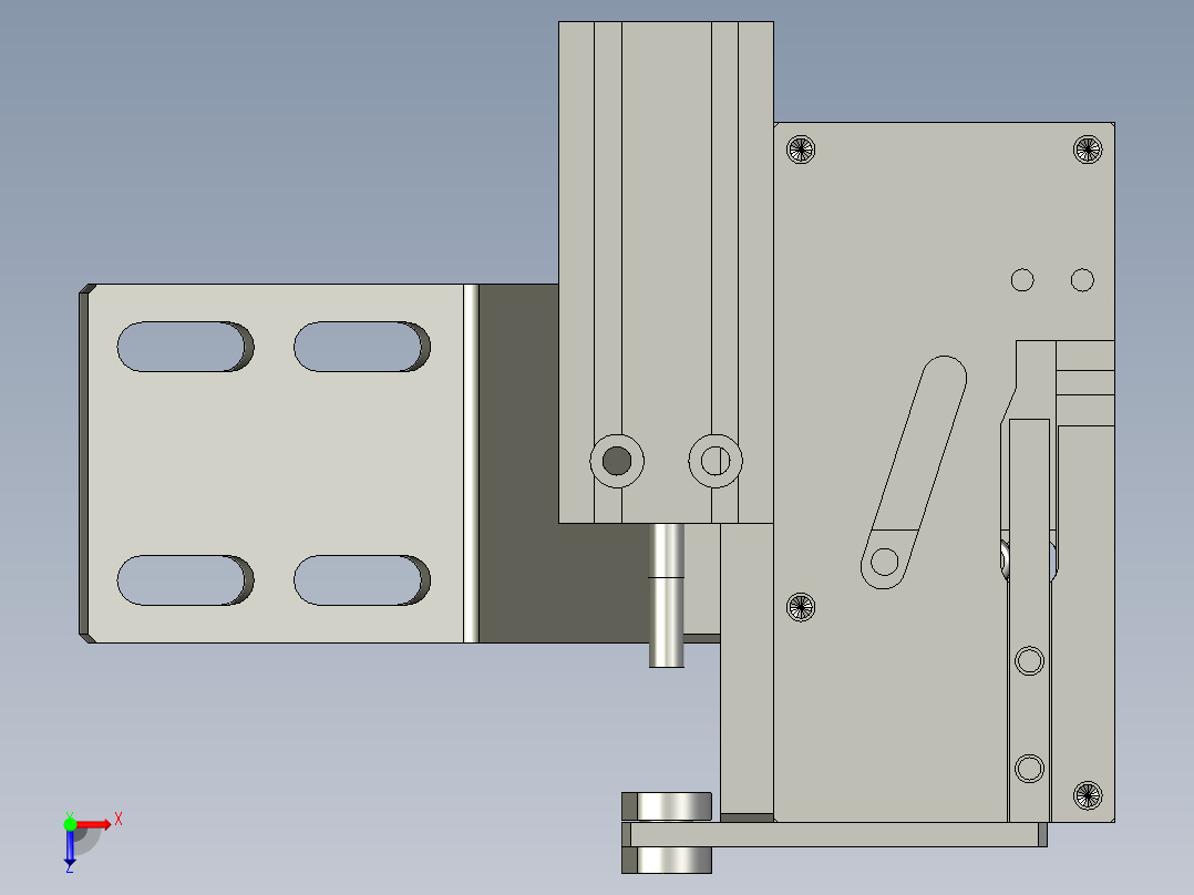 分料机构装配俯视图