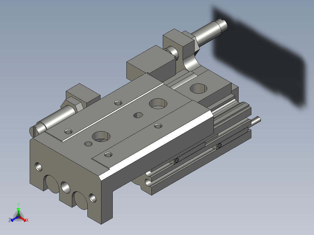 MXS12-30B-M9NL正等轴测图