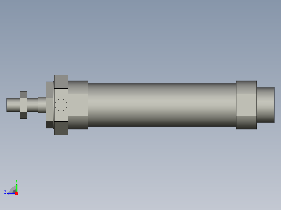 PK-KX气缸CM2U32-75-AT右视图