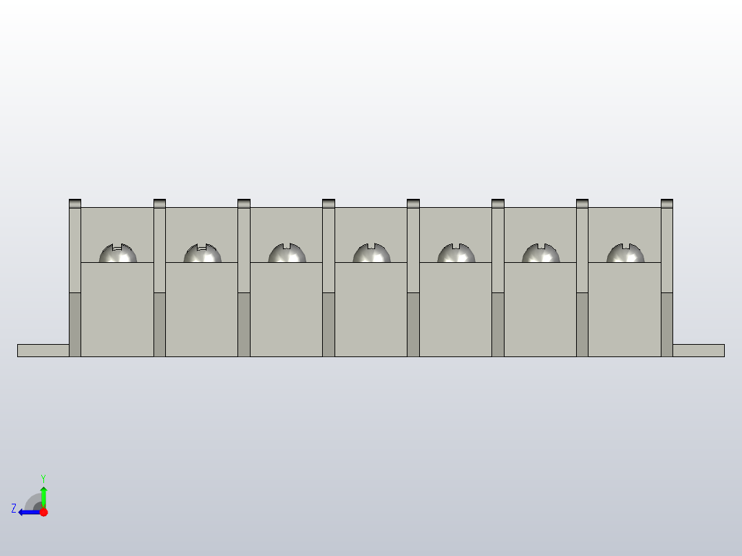 电器通用端子台ZID03-60-7右视图