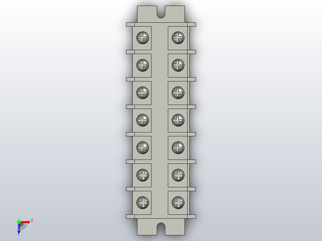 电器通用端子台ZID03-60-7俯视图
