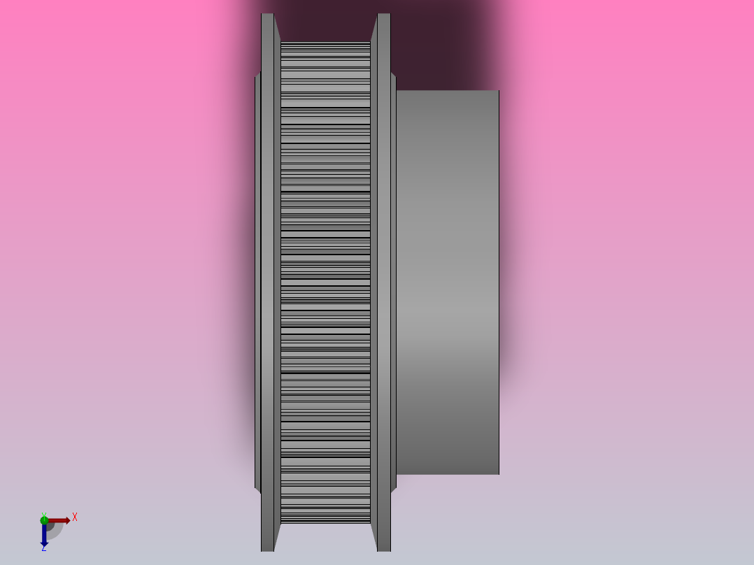 大凸缘型小凸缘型半圆弧形齿同步带轮S2M型_SS2MDC-60-6-dc6-A俯视图