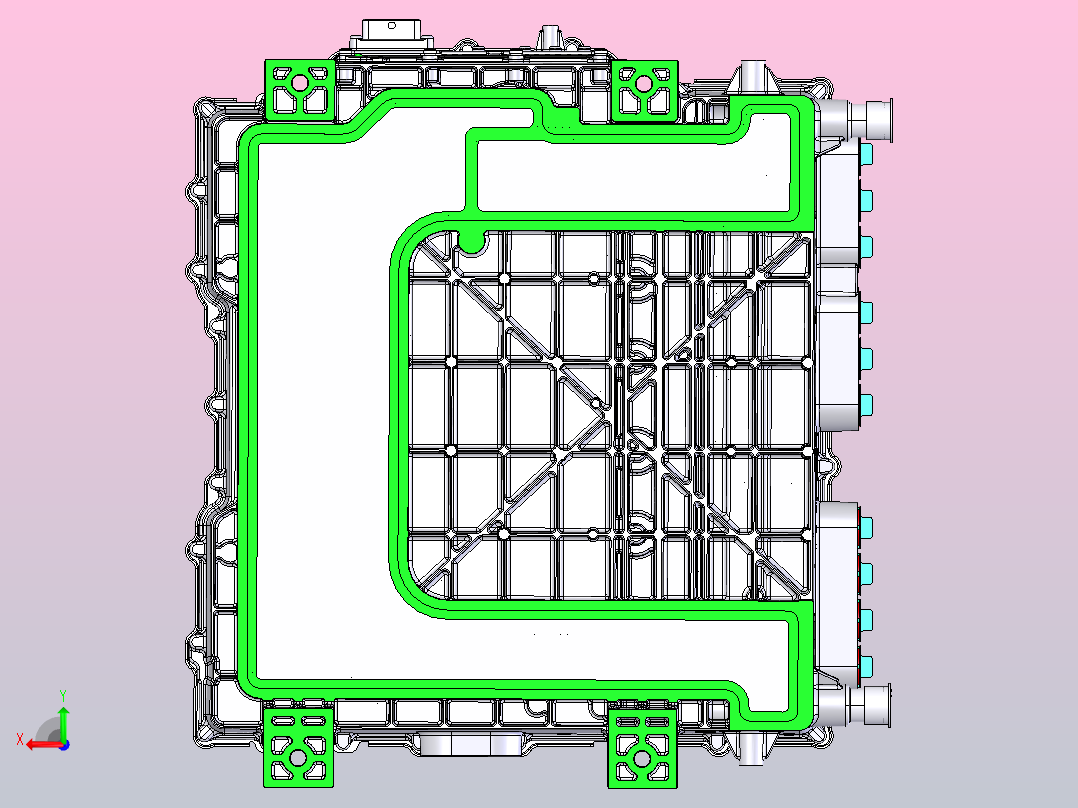 ID32驱动电机控制器后视图