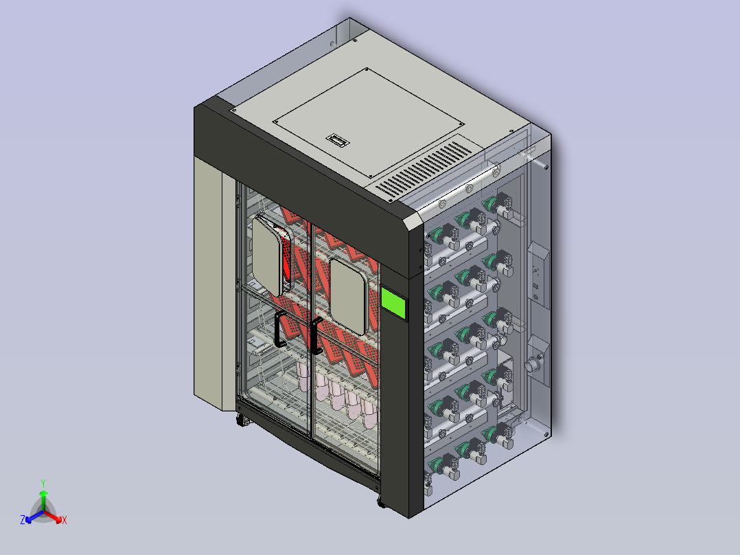 医用拖鞋筐子清洗烘干机主视图