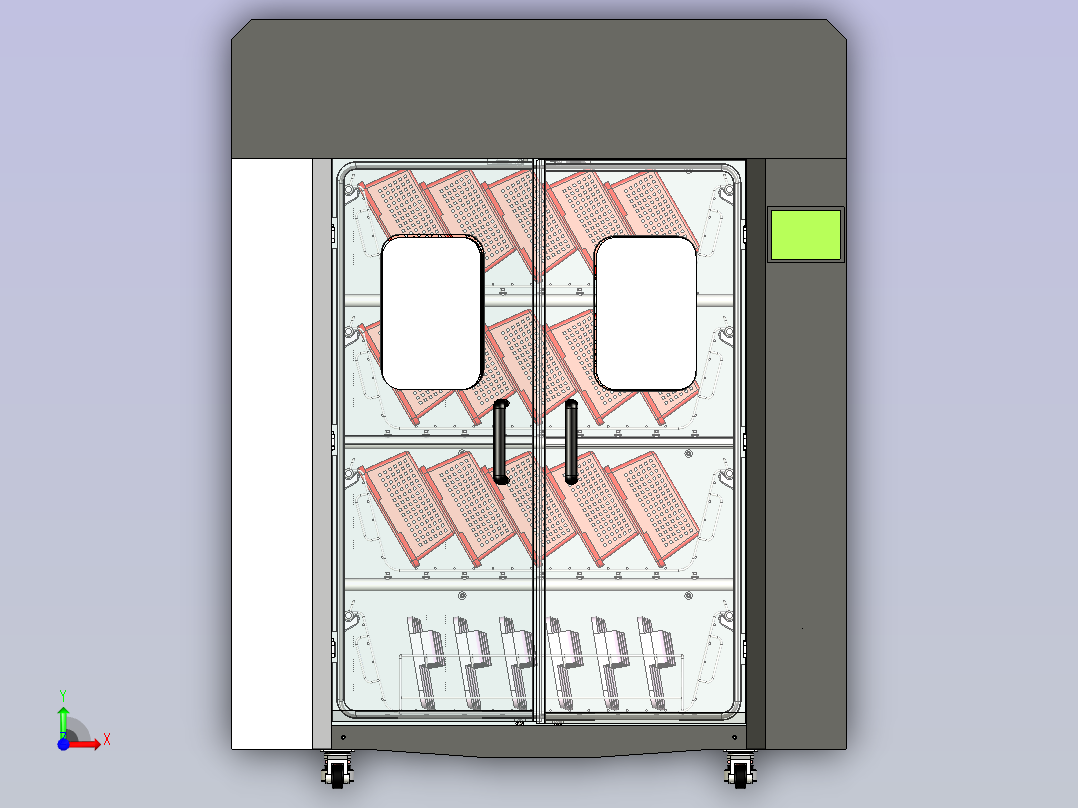 医用拖鞋筐子清洗烘干机前视图