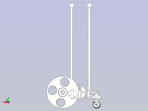 走8字无碳小车3D设计模型后视缩略图