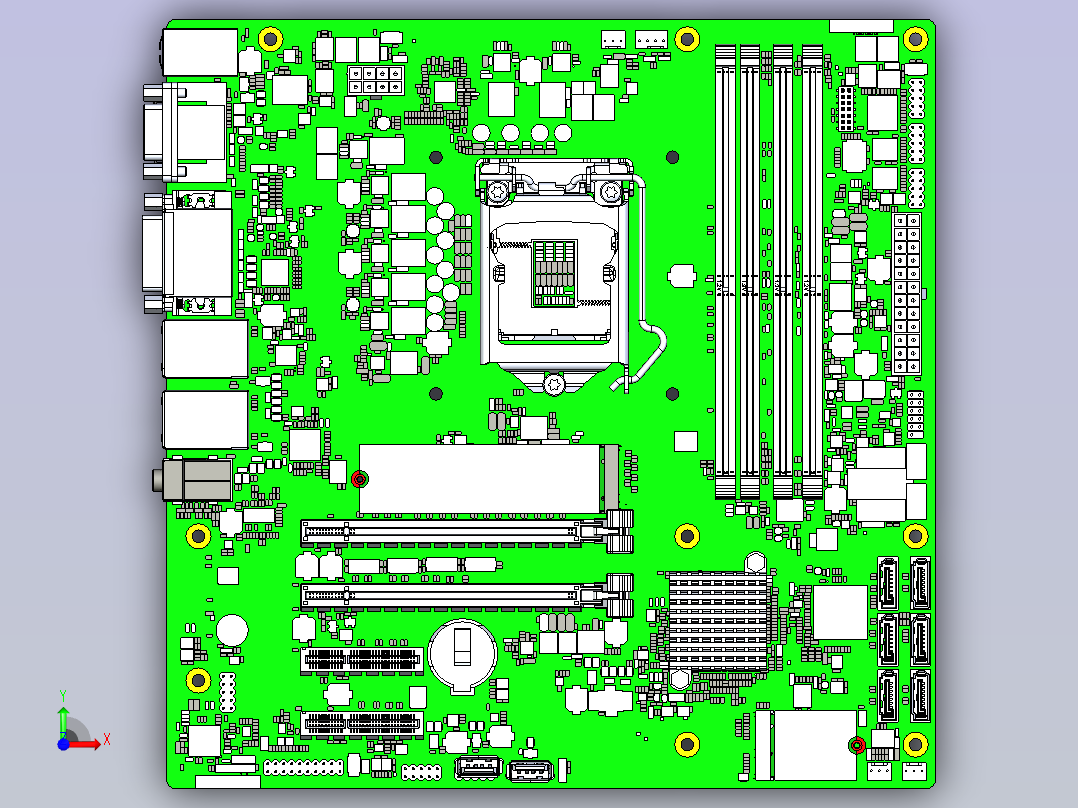 CS350-Q370主板（友通Micro ATX）前视图