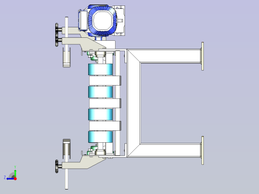 一款带式输送机3D模型右视缩略图