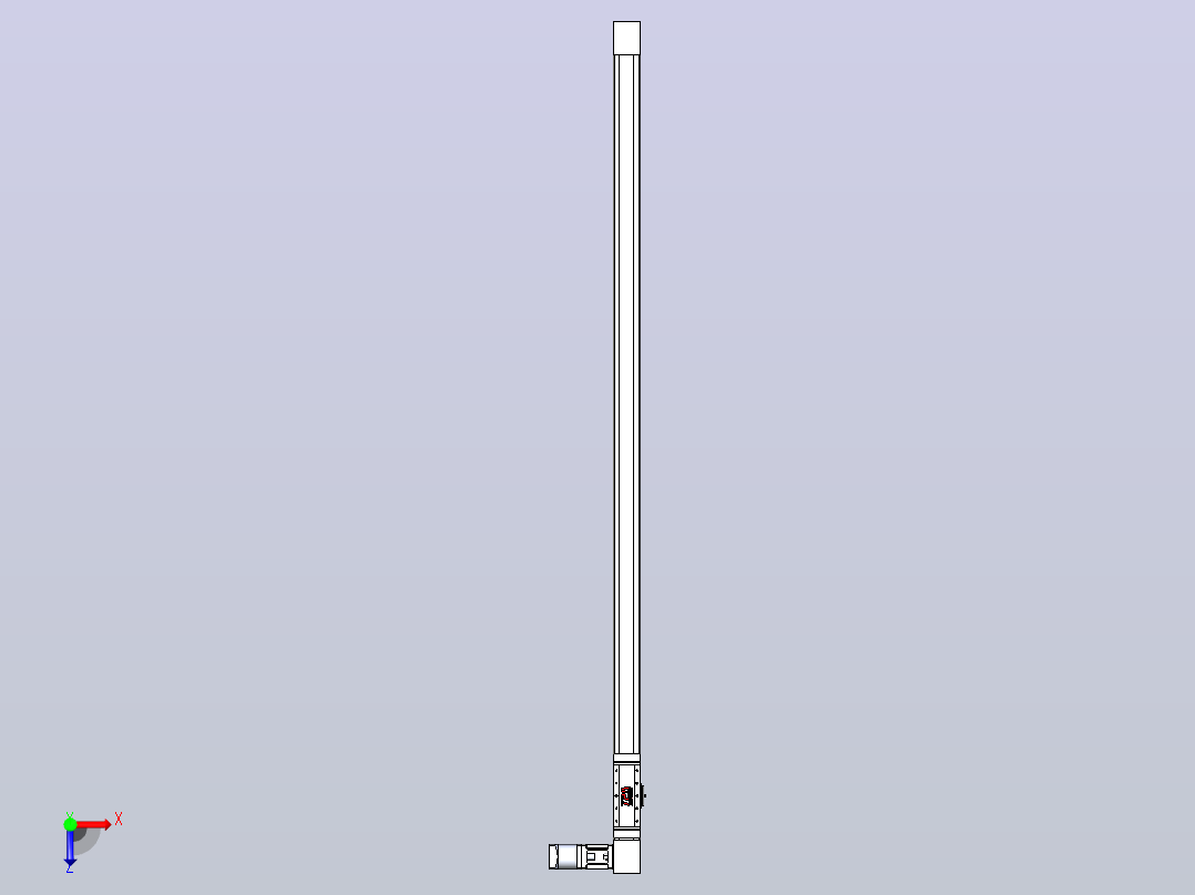 伺服电机集成皮带传动直线执行器TPA-OCB-60-140-L1650-DL-J60-N3俯视图