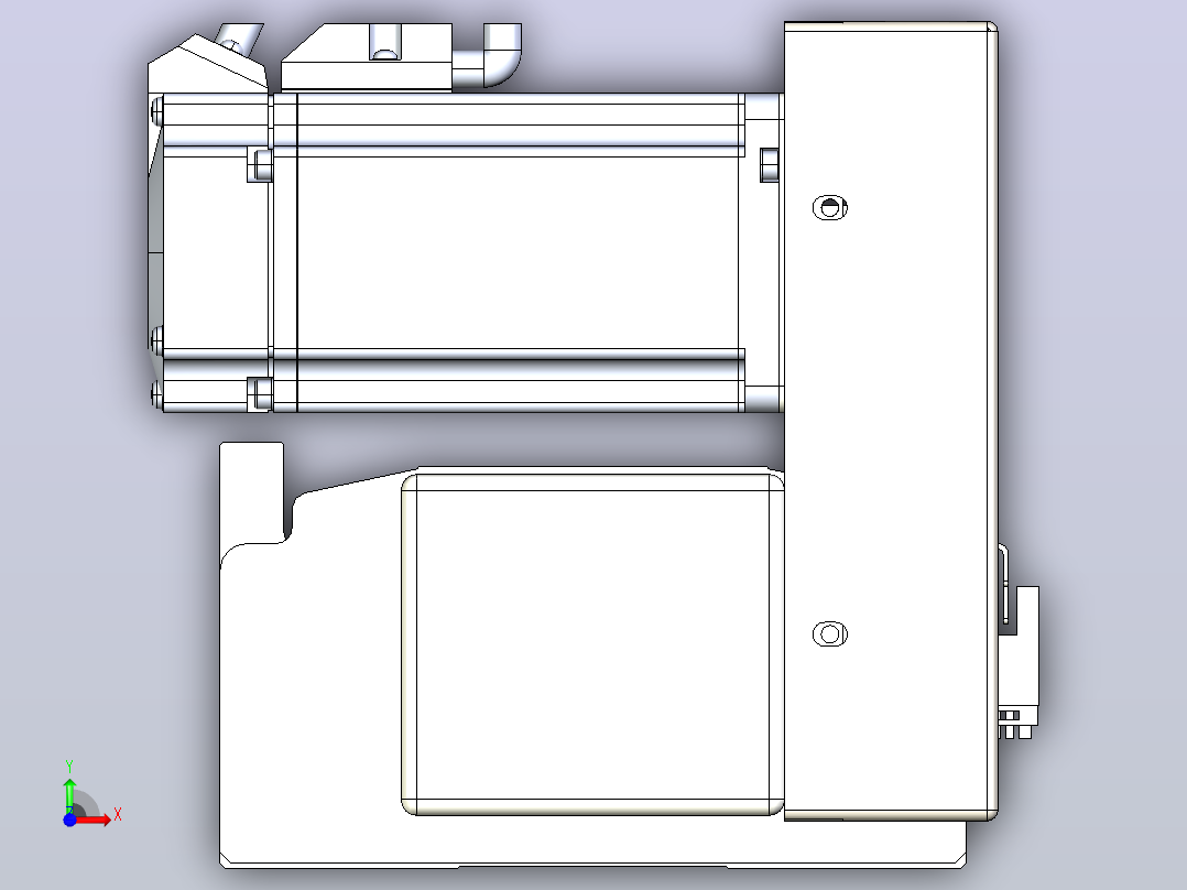 皮带直线轴半封闭可选导轨TPA-HNB-140D-120-L2800-RU-C-P40-N3前视图