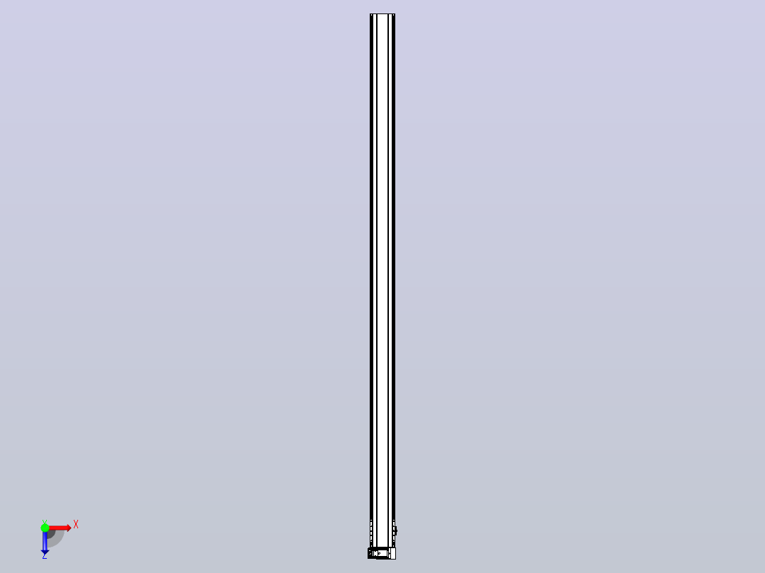 皮带直线轴半封闭可选导轨TPA-HNB-140D-120-L2800-RU-C-P40-N3俯视图