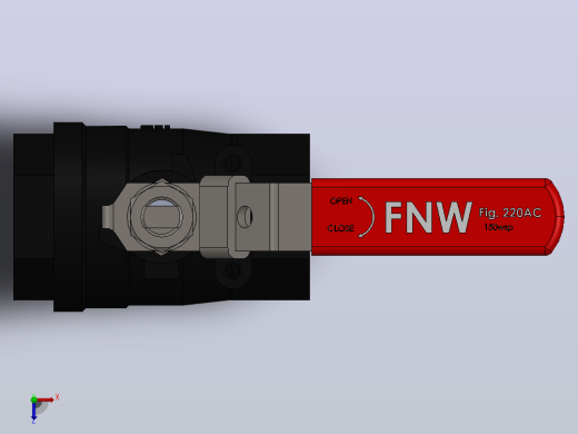 FNW-FNW221ACG二片式内螺纹球阀俯视缩略图