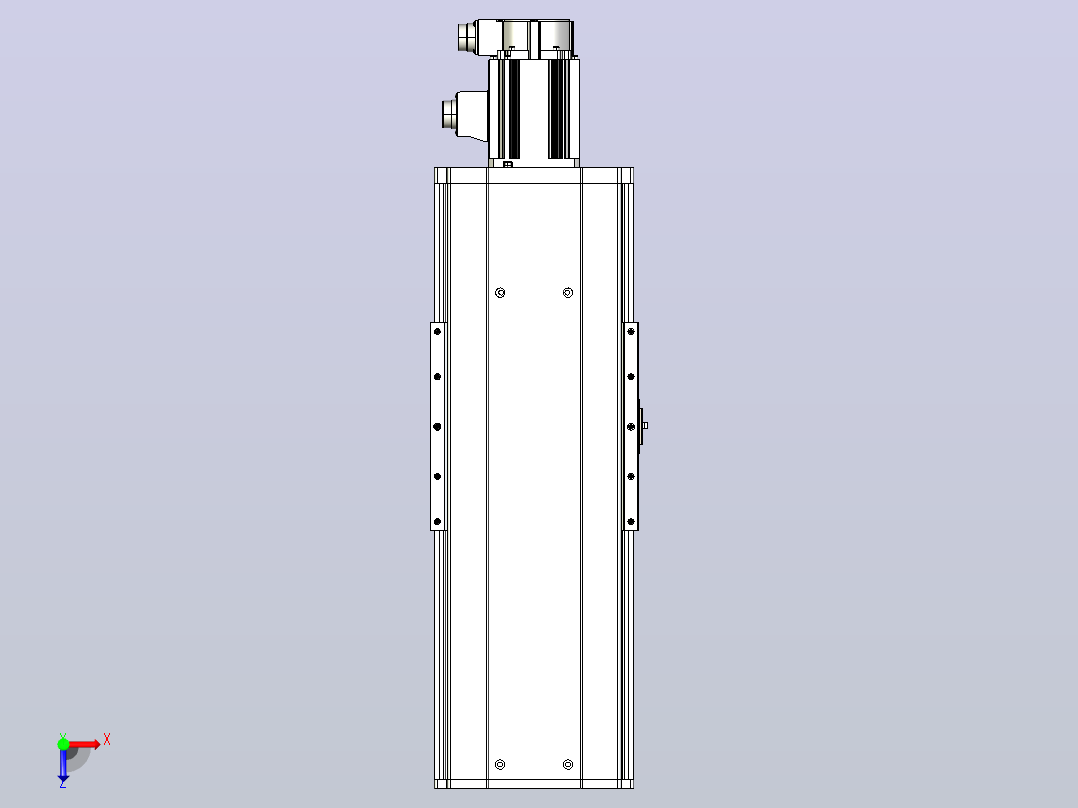 日规模组半封闭丝杆TPA-HNR-220D-3210C-L200-M-Y-P1K-N3俯视图