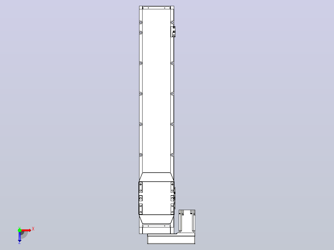 滚珠丝杠直线轴内置导轨TPA-GCR-170-2510C-L800-ML-M75-N3俯视图