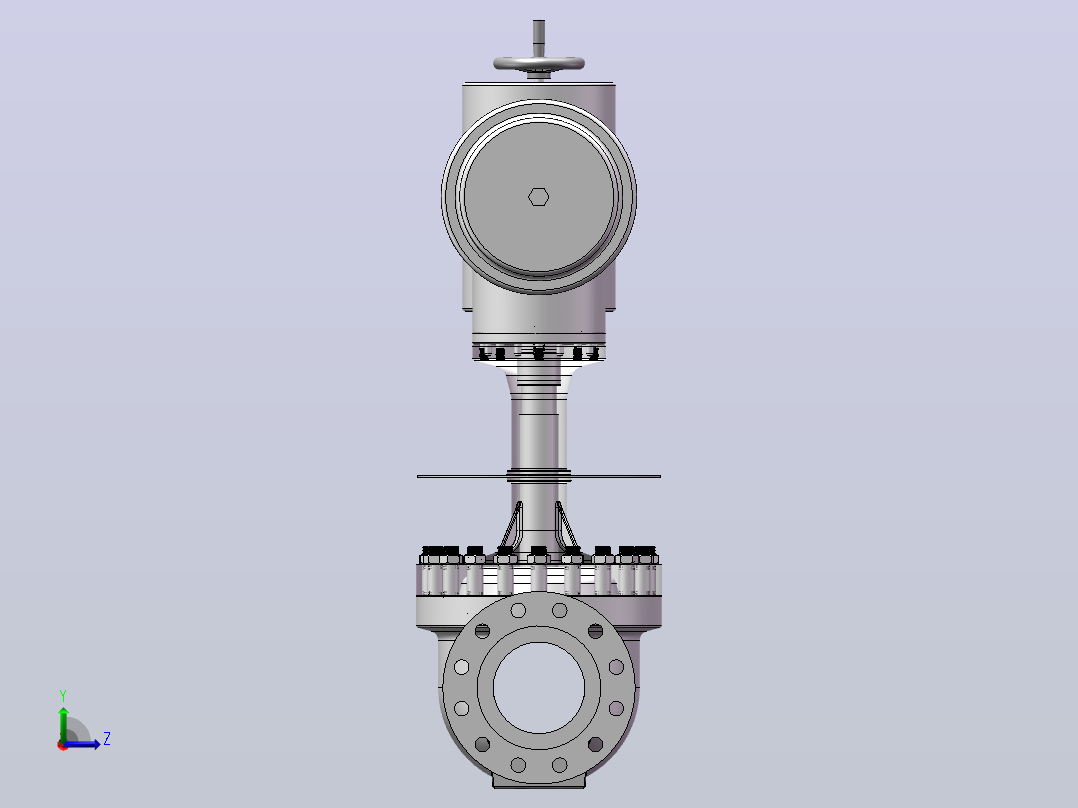 超低温球阀SW左视图