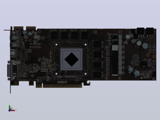 AMD公司的镭龙6870显卡没有散热器前视缩略图