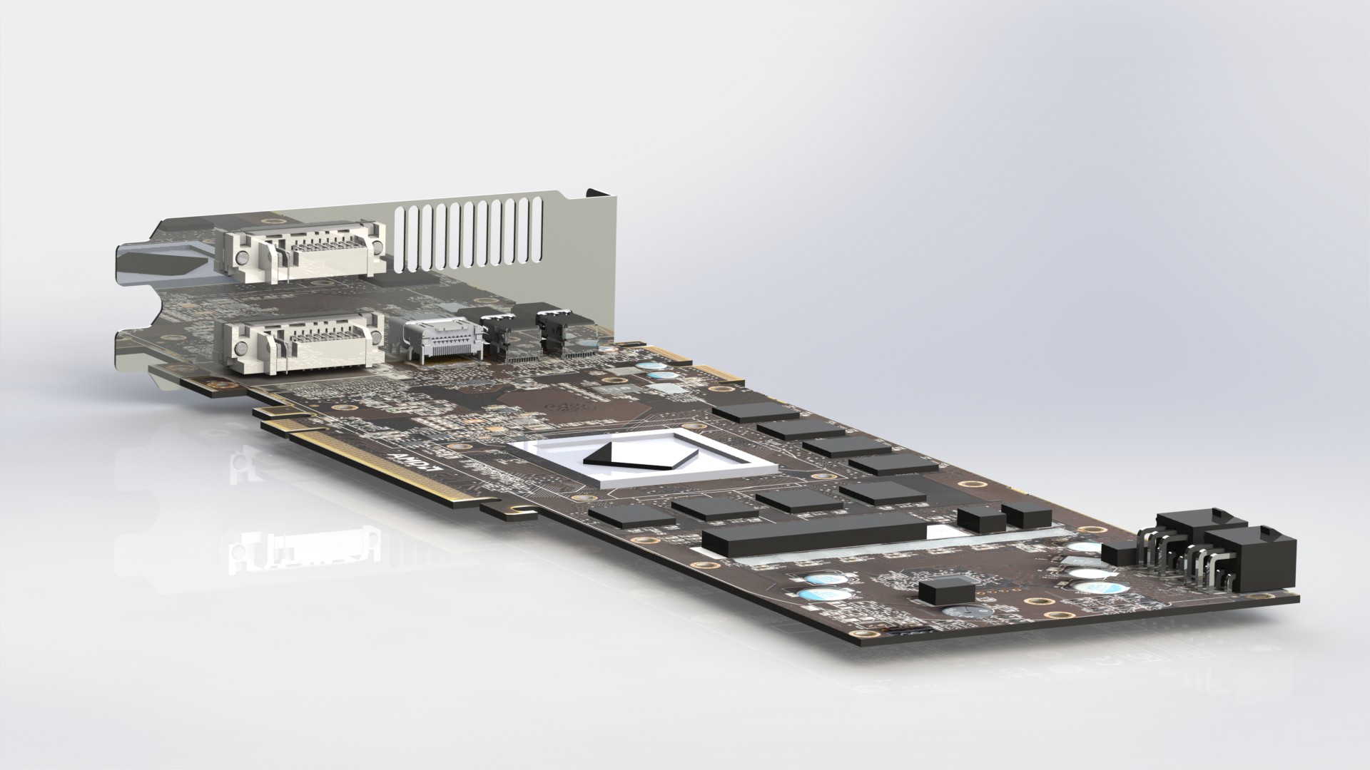 AMD公司的镭龙6870显卡没有散热器