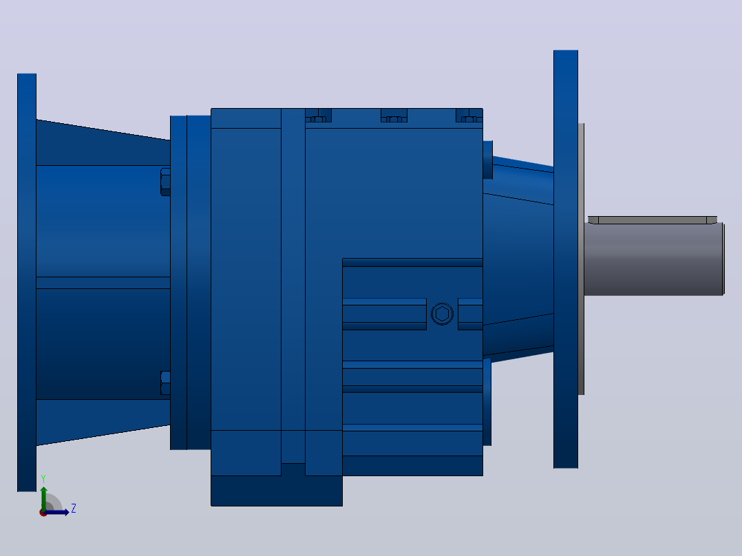 RF57ZP斜齿轮减速机RF57-4.39-M1-P90-Φ200左视图