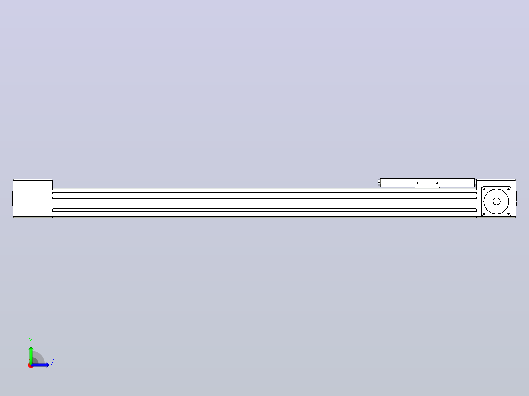 带式直线轴半闭式TPA-ONB-60-140-L650-DL-J60-N3左视图