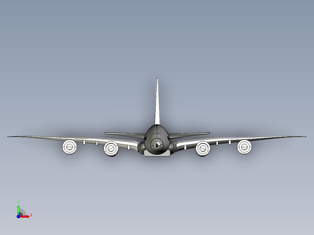空客A380飞机前视图