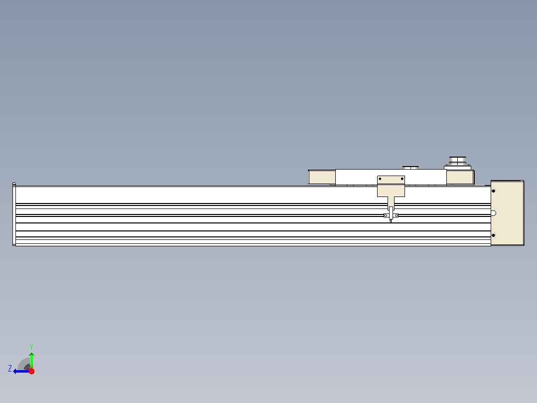 滚珠丝杠直线轴带导轨全封闭TPA-HCR-220D-3210C-L500-MR-C-P1K-N3右视图