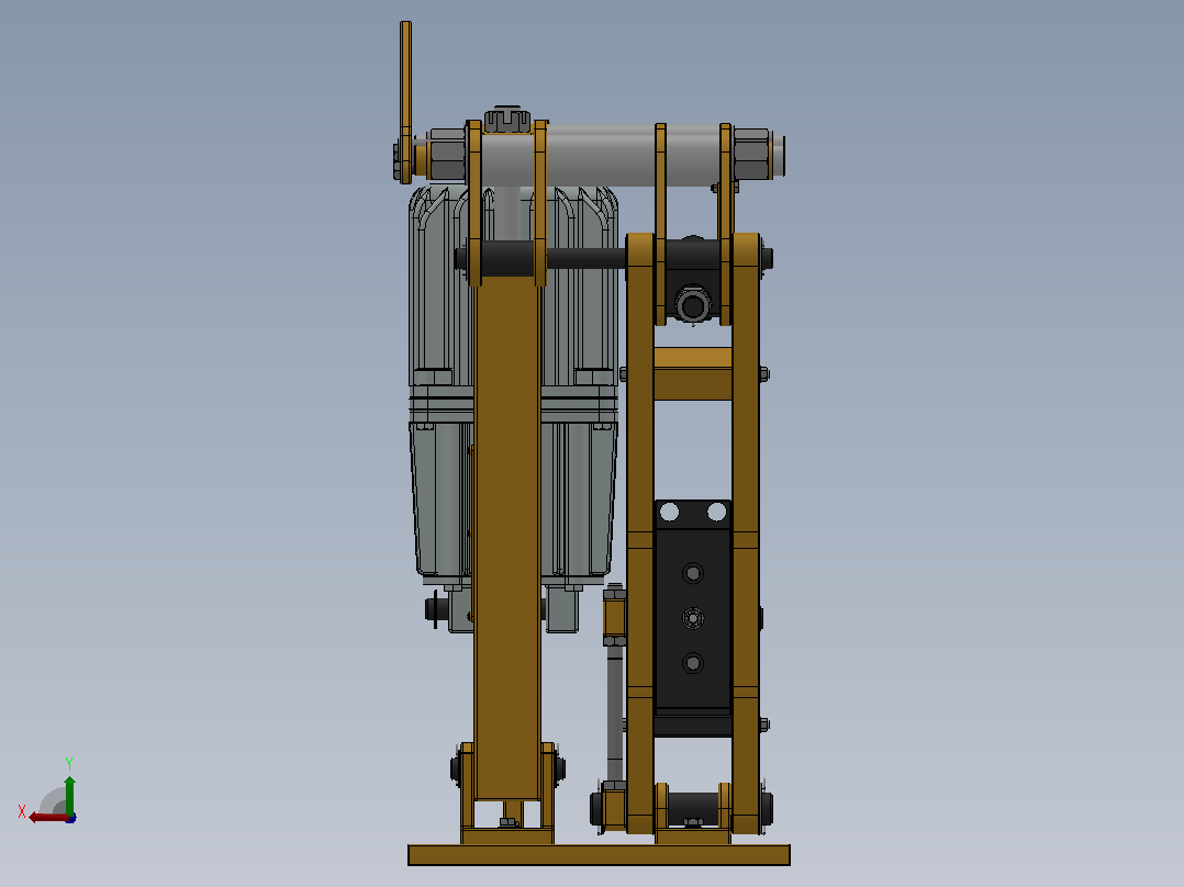 YP21系列电力液压盘式制动器YP21-500-400×30-ⅠA-CL.RL.WL.HL.H后视图