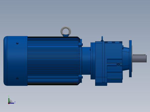 RF107法兰轴伸式安装斜齿轮减速机RF107-Y45-4P-225M-M1-0°-Φ350左视缩略图