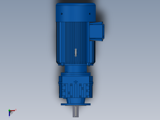 RF107法兰轴伸式安装斜齿轮减速机RF107-Y45-4P-225M-M1-0°-Φ350俯视缩略图