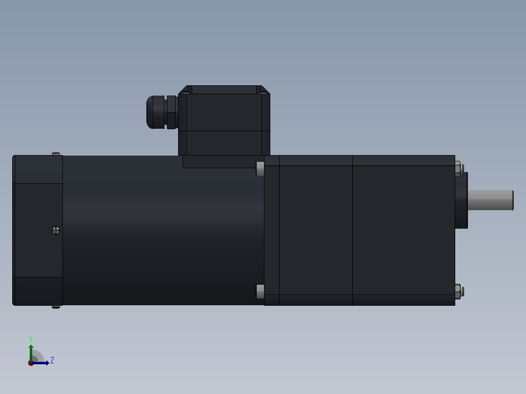 90AC(40W╱60W)微型交流（齿轴）组合型电机[90YB40WGV22H-90GM100HK]左视图