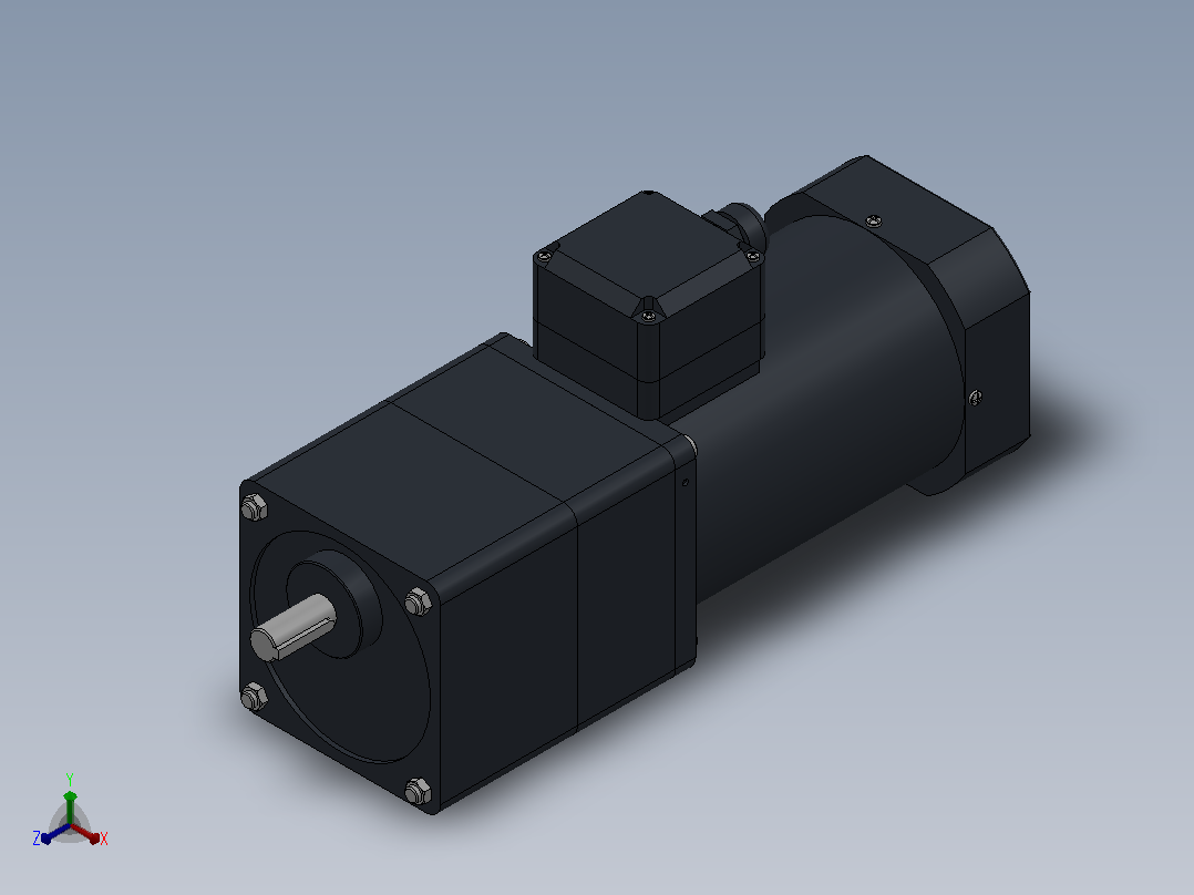 90AC(40W╱60W)微型交流（齿轴）组合型电机[90YB40WGV22H-90GM100HK]正等轴测图