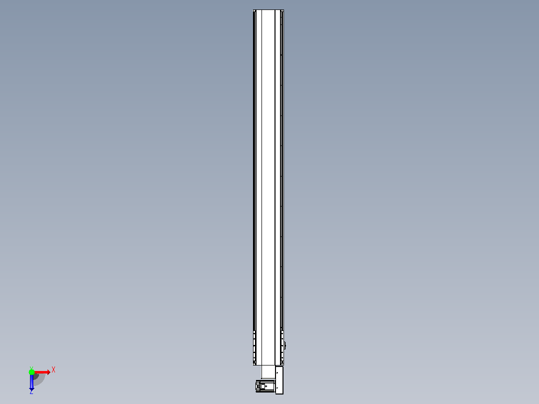 皮带直线轴半封闭可选导轨TPA-HNB-202D-140-L2000-MR-Y-P75-N3俯视图