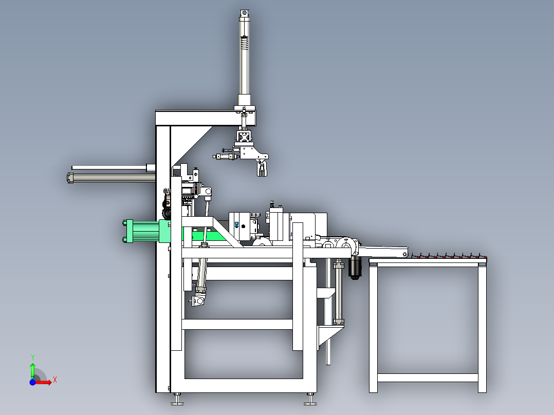 全自动送料冲压生产线 step格式前视图