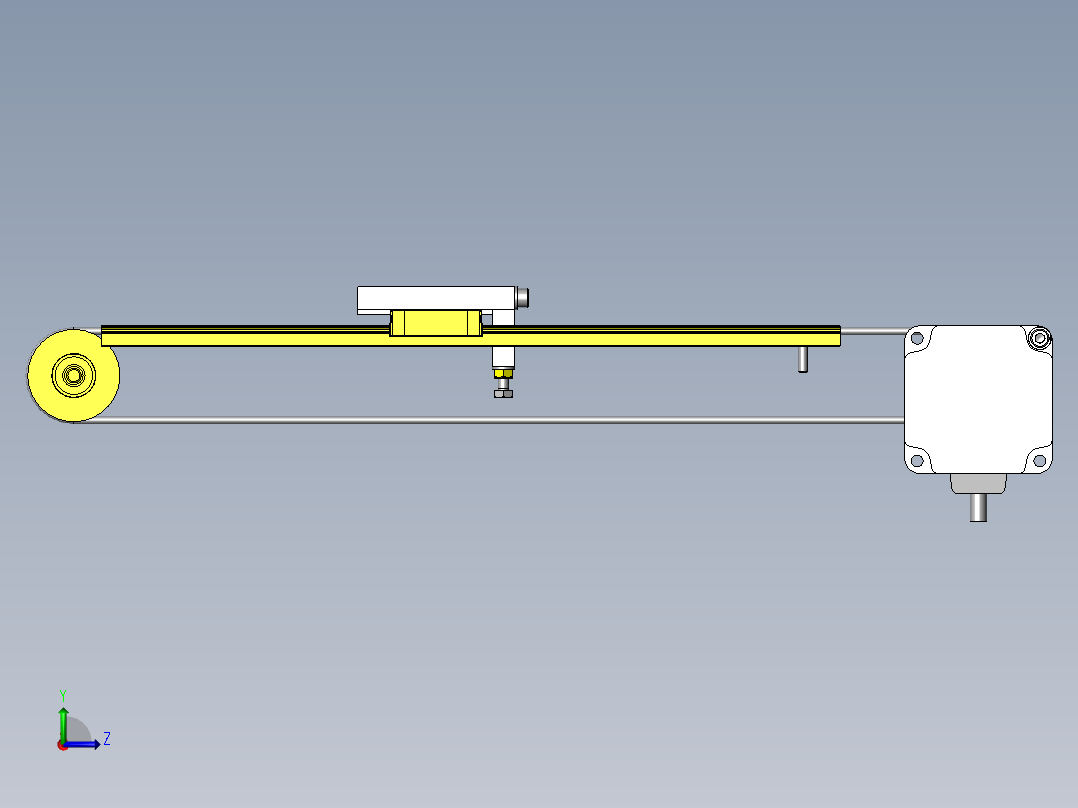 滑台直线运动机构左视图