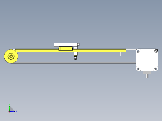 滑台直线运动机构左视缩略图