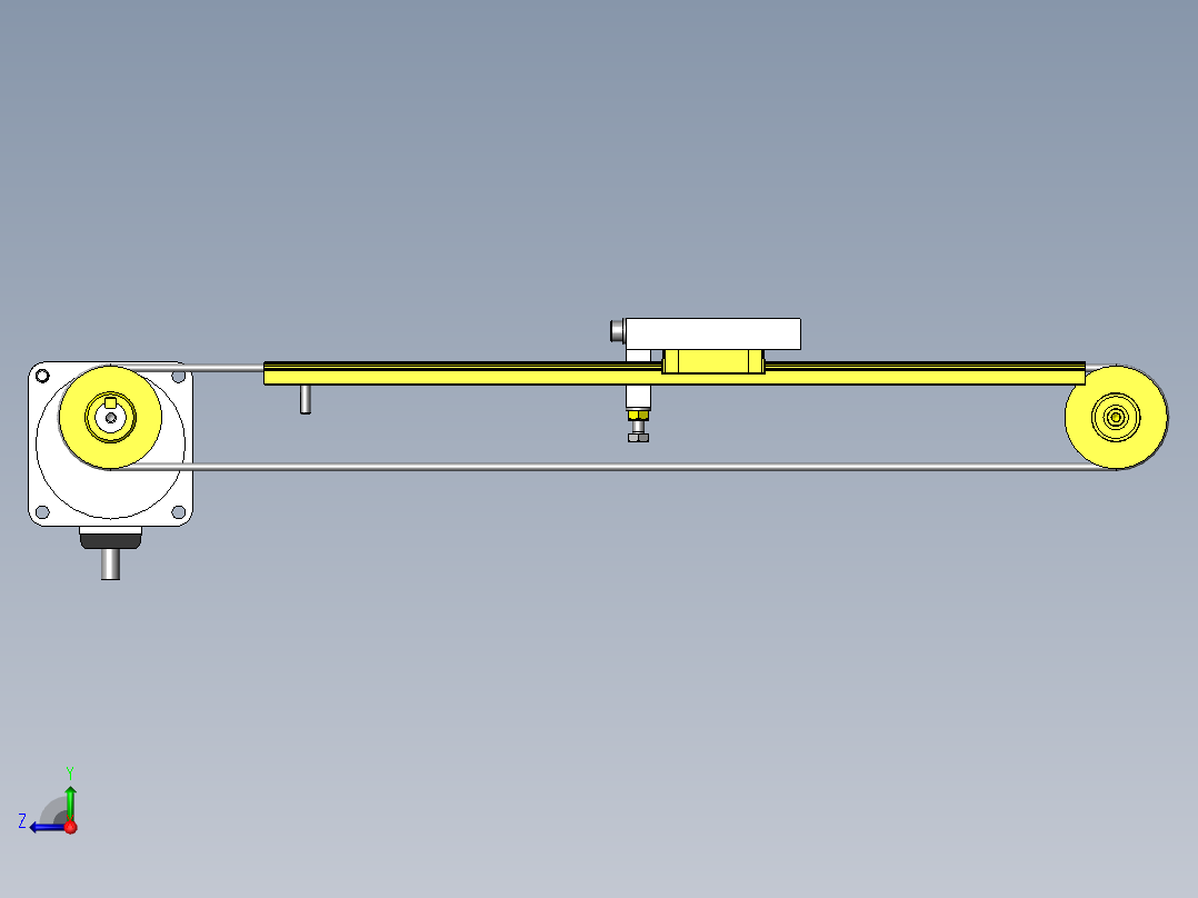 滑台直线运动机构右视图