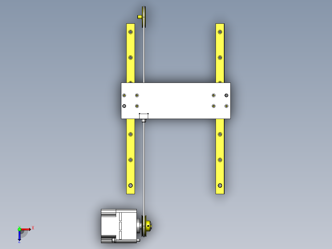 滑台直线运动机构俯视图