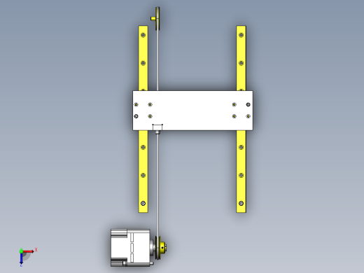 滑台直线运动机构俯视缩略图
