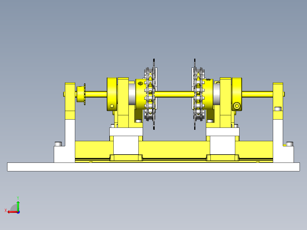 输送机传送装置后视图