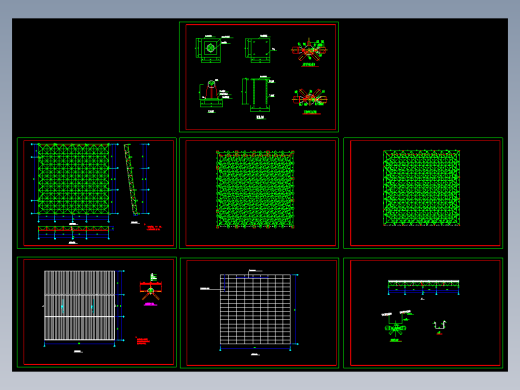 电影院观众厅网架结构图
