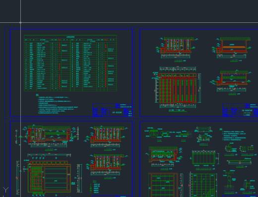 某水厂网格斜管沉淀池平面图剖面图及安装cad图纸缩略图