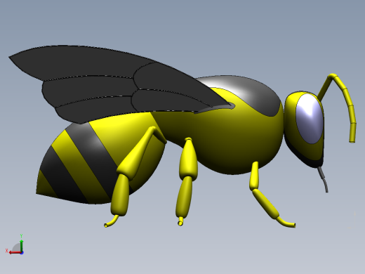 蜜蜂3d模型后视缩略图