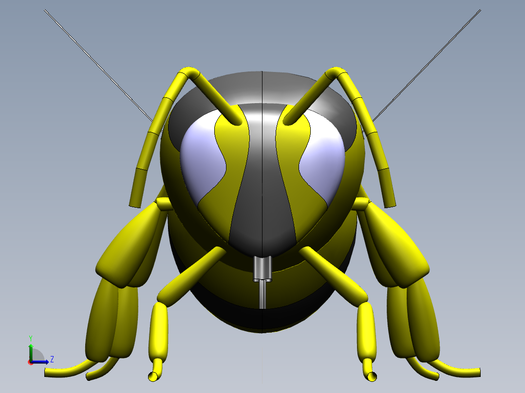 蜜蜂3d模型左视图