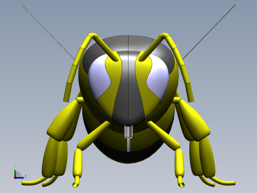 蜜蜂3d模型左视缩略图